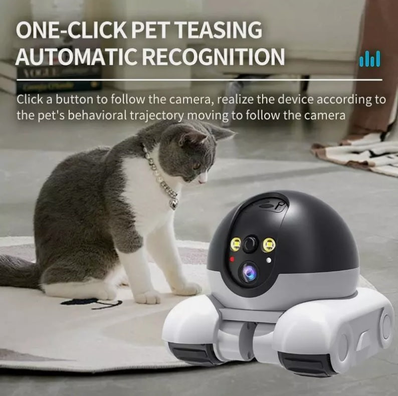 Smart Movable 2MP Dual Lens Dual Screen Pet Cat Action Robot